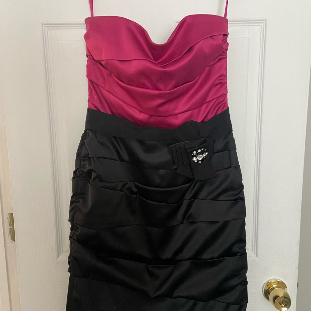 Black and pink dress